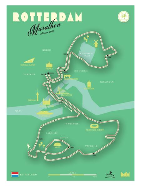 Mapman Marathonkaart Rotterdam